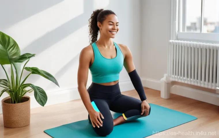 보건학과 디지털 건강 - **Prompt 1: Everyday Wellness with Wearable Tech**
    "A vibrant, eye-level shot of a person in the...