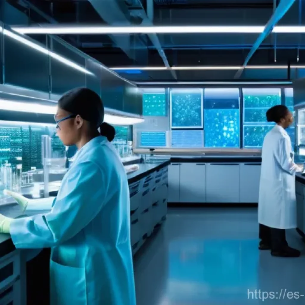 보건학과 암 연구 - **Prompt:** "A diverse group of brilliant scientists, both male and female, of various ethnicities, ...