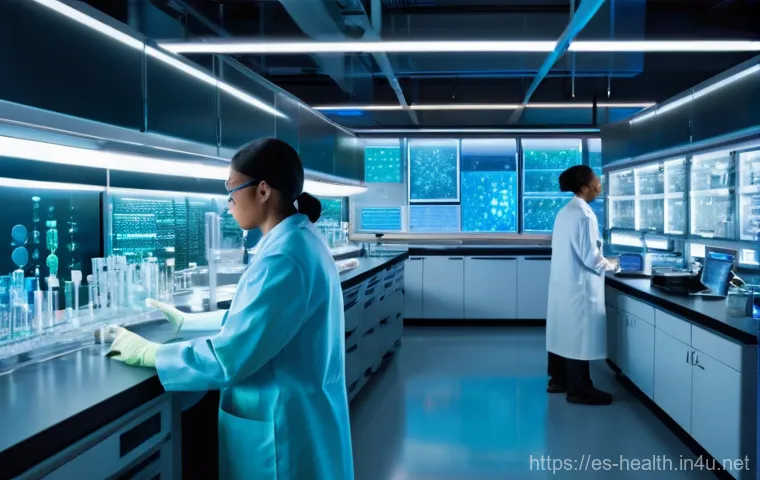 보건학과 암 연구 - **Prompt:** "A diverse group of brilliant scientists, both male and female, of various ethnicities, ...