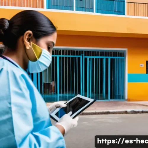 보건학과 질병 역학 - A vibrant community health clinic in a Latin American neighborhood, with healthcare workers wearing ...