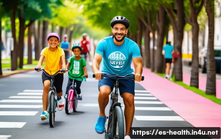 보건학과 질병 예방을 위한 정책 - A vibrant urban park scene in a Spanish-speaking Latin American city during daytime, featuring diver...