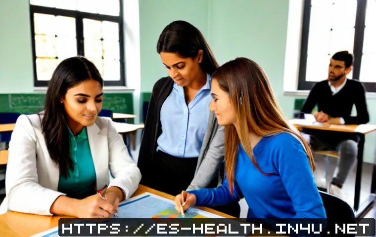 보건학 학위 프로그램 - Photorealistic public health degree program scene in a modern Spanish-speaking university classroom,...